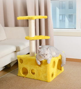 बिल्ली पेड़ टॉवर पनीर आकार डिजाइन अलग कपड़े मशीन धोने योग्य पालतू जानवर चढ़ाई पेड़ टॉवर सिसल खरोंच पोस्ट फर्नीचर - Product Image 4