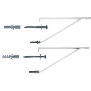 Étagère de lavabo robuste, longueur 25 cm, largeur 39 cm, hauteur 16 cm, épaisseur 3,5 cm, fixation murale pour rangement - Product Image 1