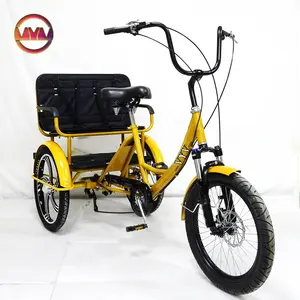 Nuevo modelo de bicicleta triciclo personalizada de velocidad variable de 20 pulgadas al por mayor con asiento de pasajero para niños