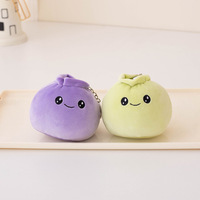 Mini Bao de riz de 11 cm, nourriture farcie à la vapeur, jouet en peluche, charme porte-clés, poupées douces mignonnes, pendentif pour sac, décoration