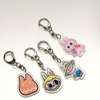 Porte-clés en acrylique personnalisé sans MOQ, breloques anime à sable mouvant, porte-clés en métal, porte-clés liquide