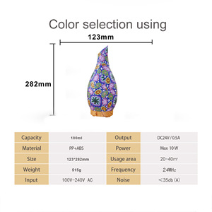 Difusor de Aroma Creativo con Forma de Florero, 0.5L, Alimentado por USB, con Luz LED, para Uso Doméstico - Product Image 3