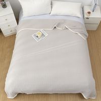 Jeté en jacquard 100 % coton de style coréen, ultra-doux, léger et respirant pour un confort domestique toute saison