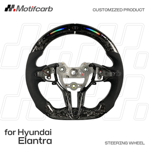 Volant en fibre de carbone forgé personnalisé avec affichage LED intelligent des tractions pour Hyundai I30N I20N Elantra N N-line Kona N 2018-2026 - Product Image 2