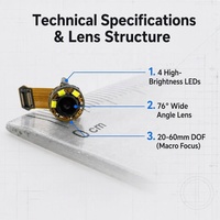 Module de caméra endoscopique USB médicale 1MP 720P avec capteur CMOS et lumière LED MJPEG MIPI pour système d'imagerie diagnostique ORL vétérinaire