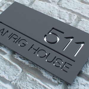 BUOYANT Wholesale Hot Selling New Designs ABS Material Modern <b>Led</b> House Numbers - Product Image 1