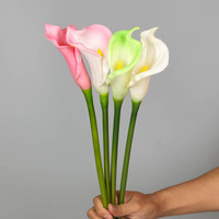 Fleurs artificielles réalistes faites à la main Calla Lily décoration de la maison avec une vraie touche grande taille pour Noël et la fête des mères