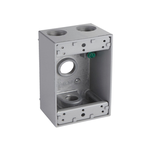 Shanghai Linsky-caja <span class=keywords><strong>de</strong></span> salida impermeable, 1 Banda, 4 agujeros, 1/2 pulgadas, color gris (1B50-4) - Product Image 1