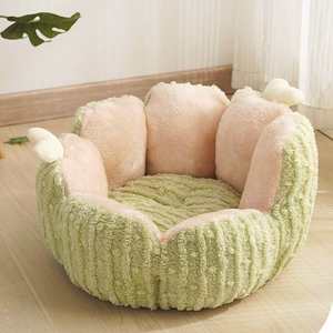 Toptan <span class=keywords><strong>Best</strong></span> Seller köpek yatağı sevimli Donut kabarık kedi yatak yıkanabilir kapalı köpek yastık için çıkarılabilir nefes kaymaz Pet yataklar - Product Image 4