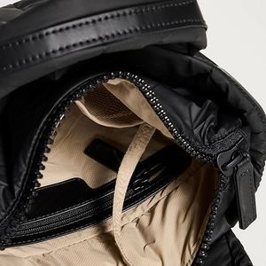 Custom Portable Travel Handbags Water Resistant Nylon Quilted Design Matte Black Weekender Mini <b>Tote</b> Bags Beach <b>Zip</b> Closure - Product Image 2