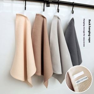 Essuie-tout de cuisine en coton tissé uni gaufré, séchage rapide, tampon à récurer, chiffons de nettoyage - Product Image 2