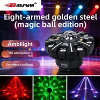Nouvelle Lyre LED à Huit Bras King Kong Magic Ball, Contrôlée par Son, DMX512, pour Scène, Disco, DJ, Ambiance et Fêtes