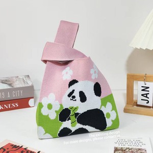 Borsa a Mano con Logo Personalizzato, Borse in Tessuto, Borse Morbide in Maglia, Elegante Borsa Lavorata a Maglia con Nodo, Ideale come Regalo per le Vacanze - Product Image 6