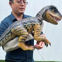 Marioneta de Dinosaurio Animatrónico Realista de Acero, Controlada a Mano, para Niños, Uso en Centros Comerciales y Parques de Diversiones