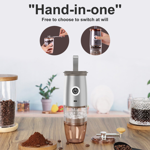 2 in 1 Electric Manual Adjustable Quiet Espresso <b>Coffee</b> Bean <b>Grinder</b> Home Office Travel - Product Image 2