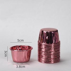 Lot de 50 tasses à <span class=keywords><strong>muffin</strong></span> avec revêtement or et argent, sachets épais, personnalisés, pour rouleau, haute température, vente en gros, 100 pièces - Product Image 2