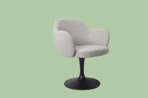 Sillón Moderno con Base <span class=keywords><strong>Tulip</strong></span>án, Tapizado, para Sala de Estar/Oficina/Dormitorio - Product Image 1