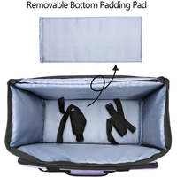 Sacs de voyage personnalisés en polyester Organisateur de machine à coudre roulante avec roue et bandoulière Sacs fourre-tout universels à bagages à roulettes