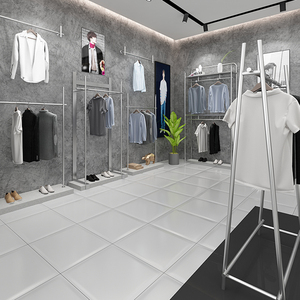 Giá Treo Quần Áo Hiện Đại, Giá Treo Quần Áo Gắn Tường, Được Chải Bằng Ống - Product Image 2