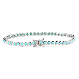 Gemnel in argento 925 placcato gioielli in <span class=keywords><strong>oro</strong></span> diamond tennis braccialetto <span class=keywords><strong>turchese</strong></span> - Product Image 5