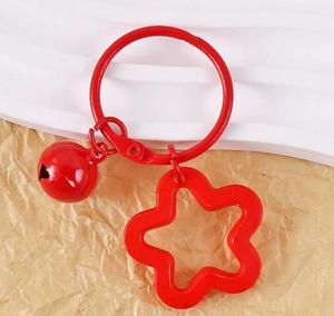 New Dễ Thương Mini Nhỏ Tươi Đầy Màu Sắc Acrylic Sao <span class=keywords><strong>Keychain</strong></span> Kẹo Màu Sắc Ngôi Sao Năm Cánh Chìa Khóa Chuông Womens Quà Tặng Với In Offset - Product Image 5