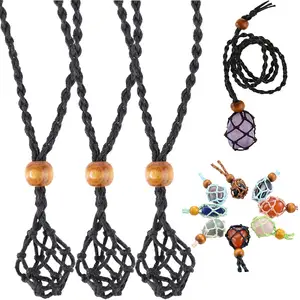 Crystal Necklace Holder for Crystals Quartz Holder Necklace Cord Empty Stone Holder DIY Bracelet Necklace Jewelry