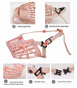 Mordedurales de plástico ajustables para perros, malla protectora para la boca, para perros pequeños, medianos y grandes, previene que el perro lamine las heridas. - Product Image 3