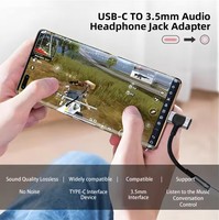 Adaptador USB C a 3.5mm para Auriculares y Cargador 2 en 1, Tipo C a Conector de Micrófono Auxiliar, con Dongle de Cifrado y Carga Rápida PD de 100W