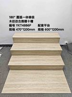 Carrelage en porcelaine moderne brillant résistant aux acides, carrelage d'escalier 3D en relief, carrelage décoratif pour murs et sols intérieurs pour projets de villas, durée de vie supérieure à 5 ans