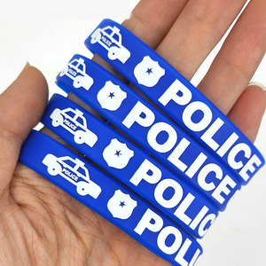 Vente chaude Fabrication en Stock Sécurité Enfants Bleu Silicone Bracelet Sport Activité Doux Impression Bracelet - Product Image 6