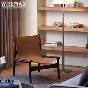 WISEMAX <span class=keywords><strong>เก้าอี้</strong></span>หนัง<span class=keywords><strong>อานม้า</strong></span>ดีไซน์เนอร์ย้อนยุคสําหรับห้องนั่งเล่น <span class=keywords><strong>เก้าอี้</strong></span>แขนห้องนั่งเล่นที่ทันสมัย <span class=keywords><strong>เก้าอี้</strong></span>ล็อบบี้เดี่ยว - Product Image 6