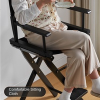 Chaise pliante en bois massif, chaise haute pour maquillage, chaise de réalisateur, chaise de comptoir de bar, chaise portable, chaise pliante, chaise de pêche, extérieur