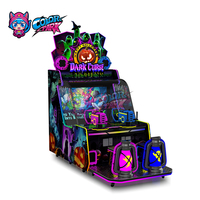 Machine de jeu d'arcade de tir à l'eau/aux balles colorée pour 2 joueurs, machine de jeu à pièces pour enfants et adultes