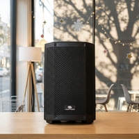 Haut-parleur actif stable de 8 pouces, 2 voies, bi-amplifié, DSP, classe D, avec TWS, Bluetooth, USB et grille en acier, pour spectacles de rue, mariages, salles de sport et fêtes
