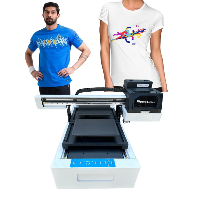 Fabbrica consegna diretta a indumento stampante grande formato 6090 4060 formato industriale dtg macchina da stampa