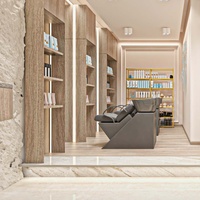 Conception de salon de coiffure commercial complet avec un décor tendance et une personnalisation de mobilier de coiffure multifonctionnel