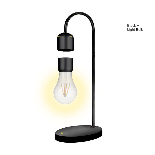 Dropshipping Levitating Floating LED Light Bulb Table Lamp With Wireless Charger Ideal Gift Levitation Magnetic Desk Lamp