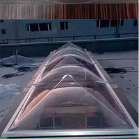 Toit d'éclairage polycarbonate robuste pyramide claire lucarne ronde couvertures de toiture dôme toit lucarne