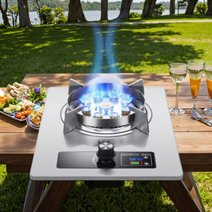 Bán buôn thép không gỉ duy nhất Burner Bếp gas với bộ đếm thời gian di động cho cắm trại - Product Image 5