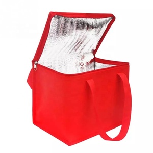 non woven Food Picnic Foldable Lunch Box Delivery Aluminum Foil Waterproof Large Cake Insulated Bag Thermal Portable Cooler Bag