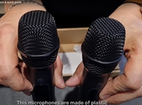 Système sans fil à deux microphones avec récepteur à deux canaux Noir