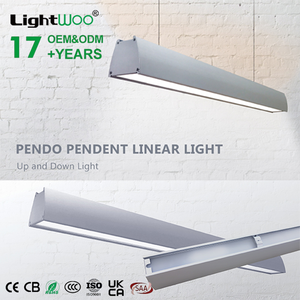 Système d'éclairage suspendu décoratif moderne Suspension à barre de 1.2m de long avec lampes linéaires à LED Plafonniers - Product Image 1