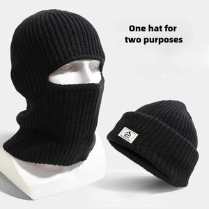 <span class=keywords><strong>Cappello</strong></span> Invernale 2 in 1: Berretto e Maschera, Caldo <span class=keywords><strong>Cappello</strong></span> Balaclava Lavorato a Maglia, Antivento, Integrale, per Sci e Ciclismo, con Paraorecchie - Product Image 1