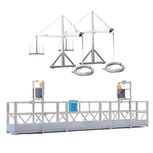 <span class=keywords><strong>Plateforme</strong></span> <span class=keywords><strong>d</strong></span>'<span class=keywords><strong>accès</strong></span> suspendue à la corde réglable <span class=keywords><strong>en</strong></span> <span class=keywords><strong>hauteur</strong></span> <span class=keywords><strong>en</strong></span> alliage <span class=keywords><strong>d</strong></span>'aluminium ZLP 500/630/800 pour la construction - Product Image 1