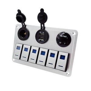 <span class=keywords><strong>Prix</strong></span> usine 12V ON OFF Enging Start Push switch ON OFF ON LED Rockers Switch avec double prise PD voltmètre panneau <span class=keywords><strong>de</strong></span> commutation pour Ma - Product Image 6