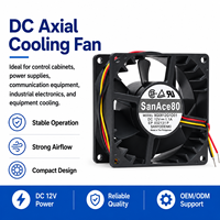 Ventilateurs axiaux à haut débit d'air, originaux 9G0812G1D01, 12V DC, 1.10A, 13.2W, 80x80x38mm, 3 fils, double roulement à billes, ventilateur de refroidissement industriel