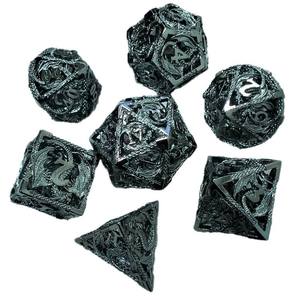 Jeu de dés en métal creux pour D&D (Dungeons & Dragons), MTG (<span class=keywords><strong>Magic</strong></span> The Gathering), Pathfinder, <span class=keywords><strong>Magic</strong></span>, 7 pièces - Product Image 6
