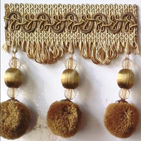 Grande dentelle boule de velours haut de gamme avec une longueur de 11cm boutique textiles de maison rideaux accessoires de dentelle