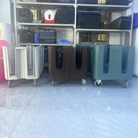 Chariot de rangement pour assiettes en plastique réglable pour restaurant