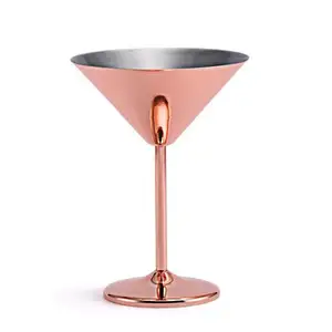 240ml kim loại cách điện Martini thủy tinh và rượu vang sang trọng thủy tinh tùy chỉnh Martini thủy tinh với cocktail hoặc rượu sâm banh